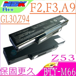 ASUS電池-華碩 F2,F3,Z52,Z53,Z94,Z96,Z9T,Z9400,A32-F3,SQU-528