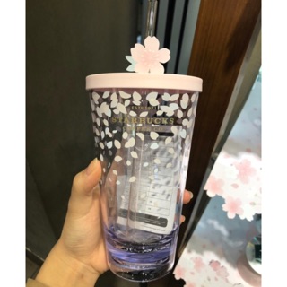 韓國星巴克粉色櫻花塑膠隨行杯 591ml