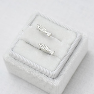 小魚耳環 | 925純銀 可改夾式 女款 簡約 手工銀飾