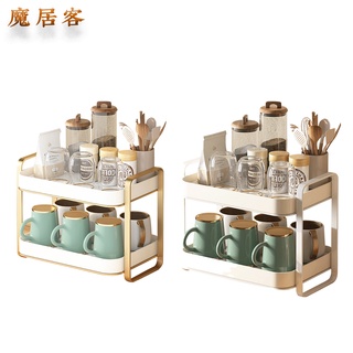 (i家) 廚房分層瀝水置物架 廚房收納架 杯架 金屬水杯瀝水架 馬克杯架 杯子層架 廚房收納層架