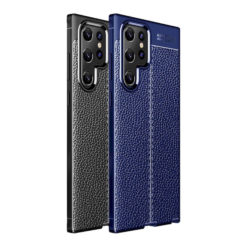 Samsung Galaxy S22 Ultra S22+ S22 荔枝紋保護殼皮革紋造型超薄全包手機殼背蓋