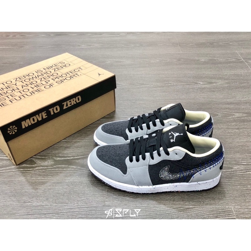 【Fashion SPLY】Air Jordan 1 Low Crater 黑灰 潑墨 環保 DM4657-001 11