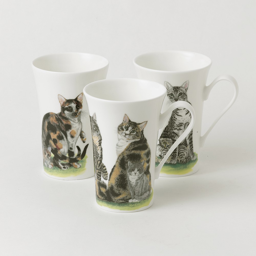 《齊洛瓦鄉村風雜貨》英國 Roy kirkham貓咪系列骨瓷杯 馬克杯 拿鐵杯 咖啡杯 400ml