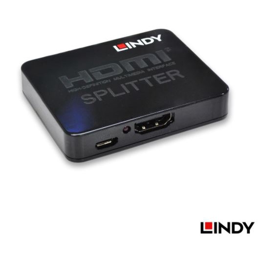 芯鈊3c-LINDY 林帝 迷你型/輕巧HDMI1.4 10.2G 一進二出分配器 (38157)