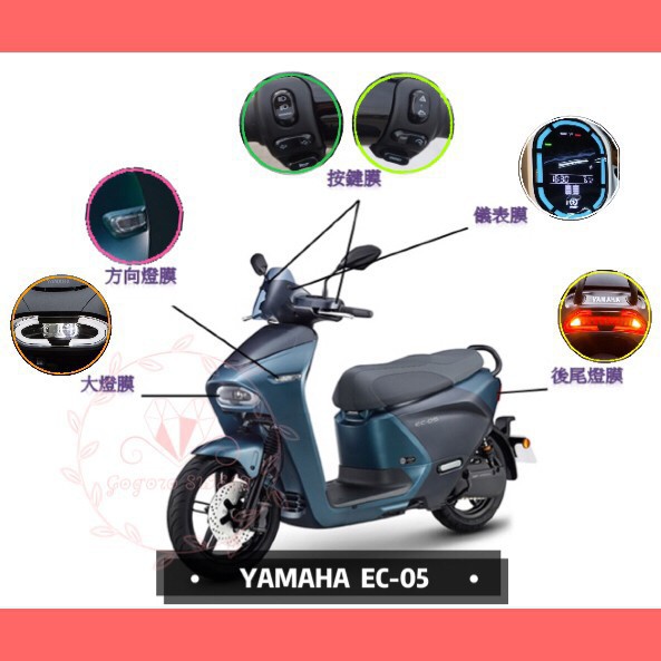 (現貨)YAMAHA EC-05 EC05 TPU 犀牛皮 儀表 螢幕貼 大燈貼 後煞車燈貼 方向燈貼 按鍵貼 保護貼