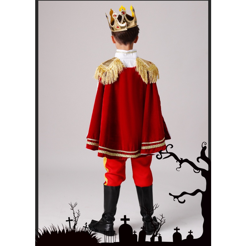 萬聖節 兒童服裝 男童 cosplay 王子 演出 角色扮演 國王 表演 衣服 幼兒園 萬聖節服裝 兒童角色扮演