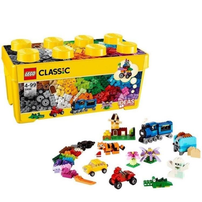 10696【LEGO 樂高積木】Classic系列-樂高中型創意拼砌盒桶