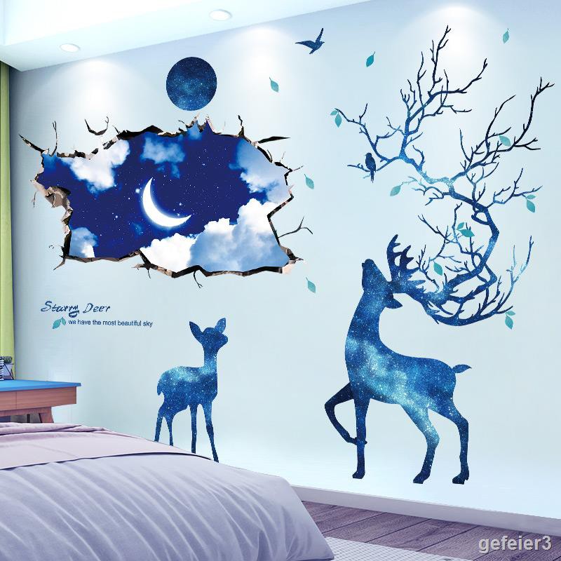 居家3d立體海洋墻貼畫地中海臥室房間裝飾創意墻壁紙海底世界自粘墻紙 蝦皮購物