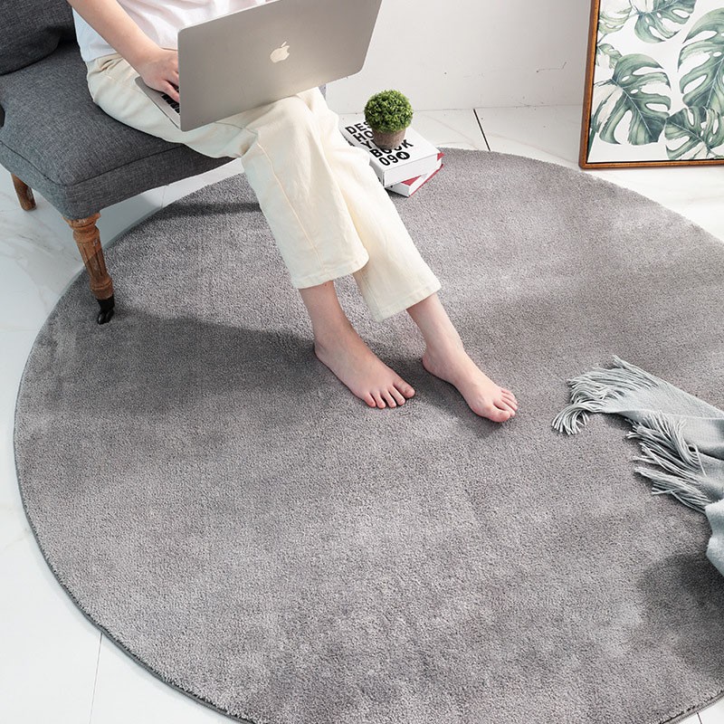 現代簡約 羊羔絨地毯地墊 房间地毯 臥室地毯 客廳地毯  防滑地毯 踏墊   大尺寸 160*160 cm