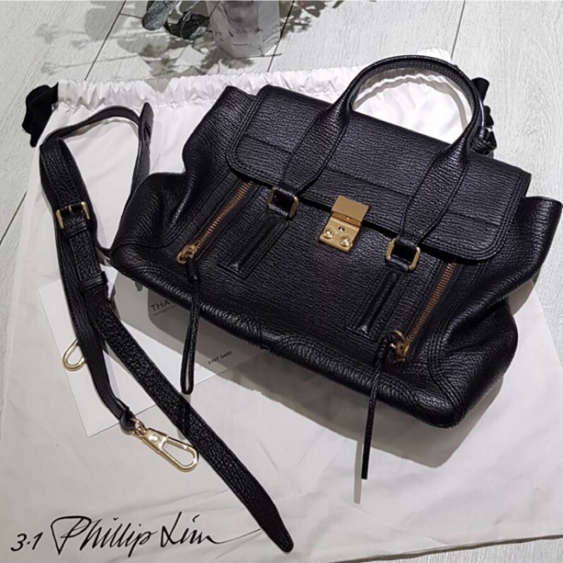 正品3.1 Phillip Lim Pashli Medium Satchel black 附購憑