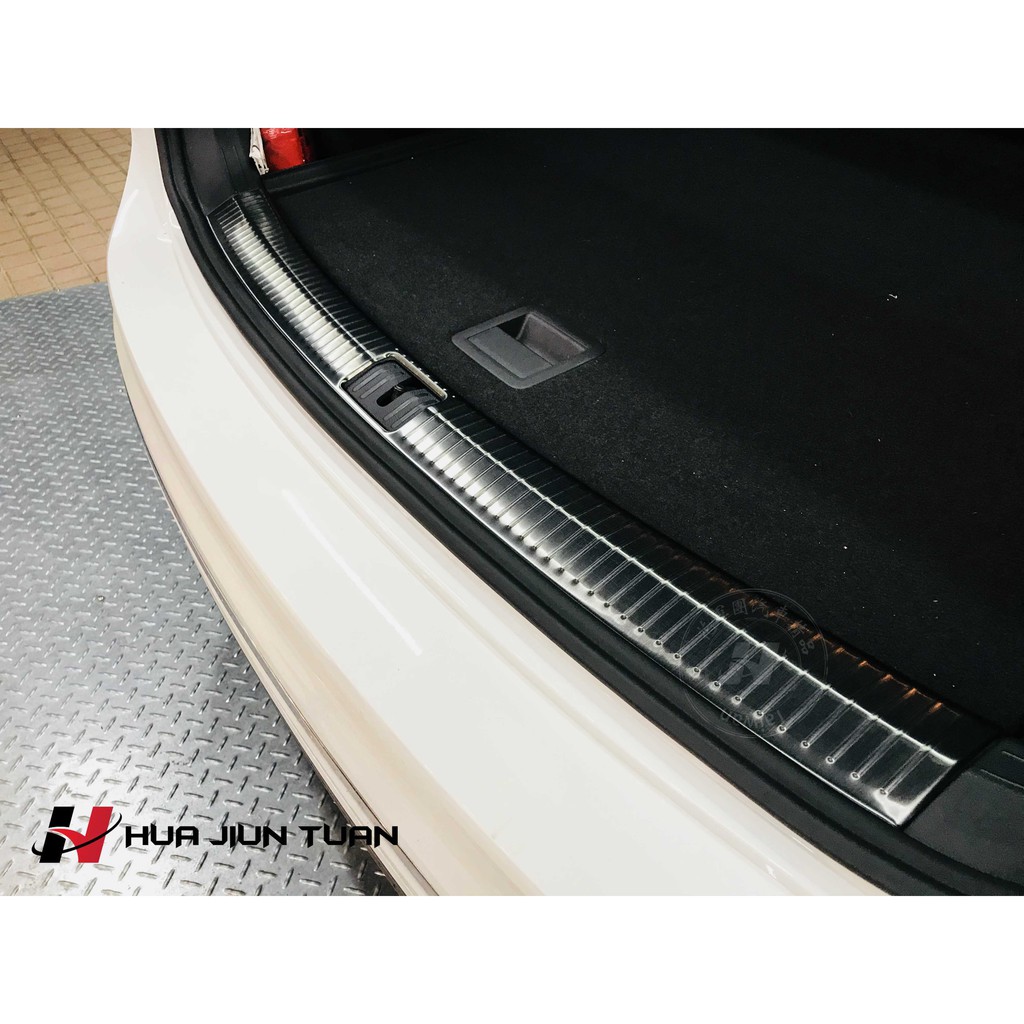 【花軍團】Volkswagen VW 福斯 Tiguan 內後護板 黑鈦絲內後護板 後保桿護板 防護刮保桿 內箱護
