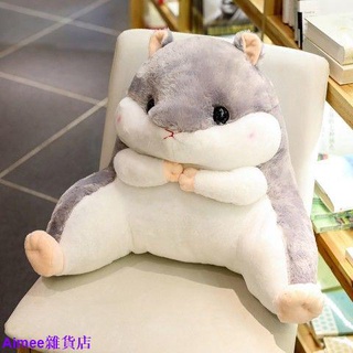 【新店免運】龍貓倉鼠玩偶學生上班腰靠椅子凳子護腰枕柔軟靠枕靠背靠墊汽車辦公室抱枕被子舒適