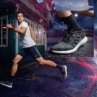 ＂樂菲斯＂ 全新正品 Adidas Pure boost Go 灰黑 線條 編織 慢跑鞋 彭于晏 廣告 著用 #19