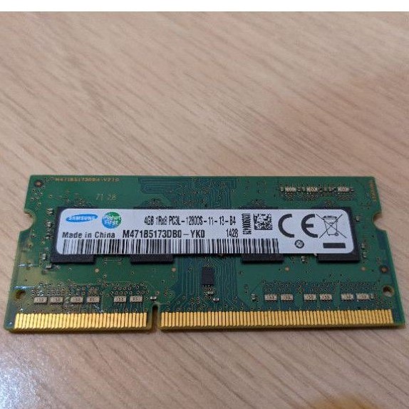 筆電記憶體 DDR3 4GB 1rx8 PC3L 12800S 11-13-B4