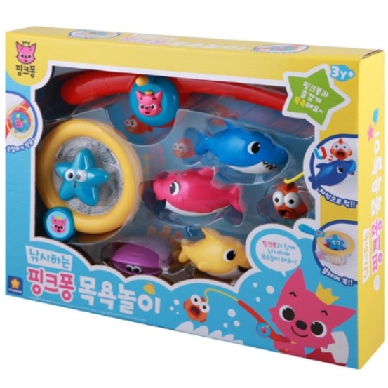 韓國碰碰狐鯊魚寶寶釣魚洗澡玩具 PINKFONG BABYSHARK 鯊魚家族 撈魚 釣魚 沐浴玩具 戲水玩具