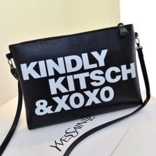 韓版 字母塗鴉 手拿包 百搭 斜背包 KINDLY KITSCH XOXO