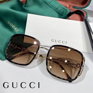 【預購】麗睛眼鏡【GUCCI古馳】可刷卡分期 G1016SK 棕色 太陽眼鏡 精品眼鏡 GUCCI馬銜扣系列 1955