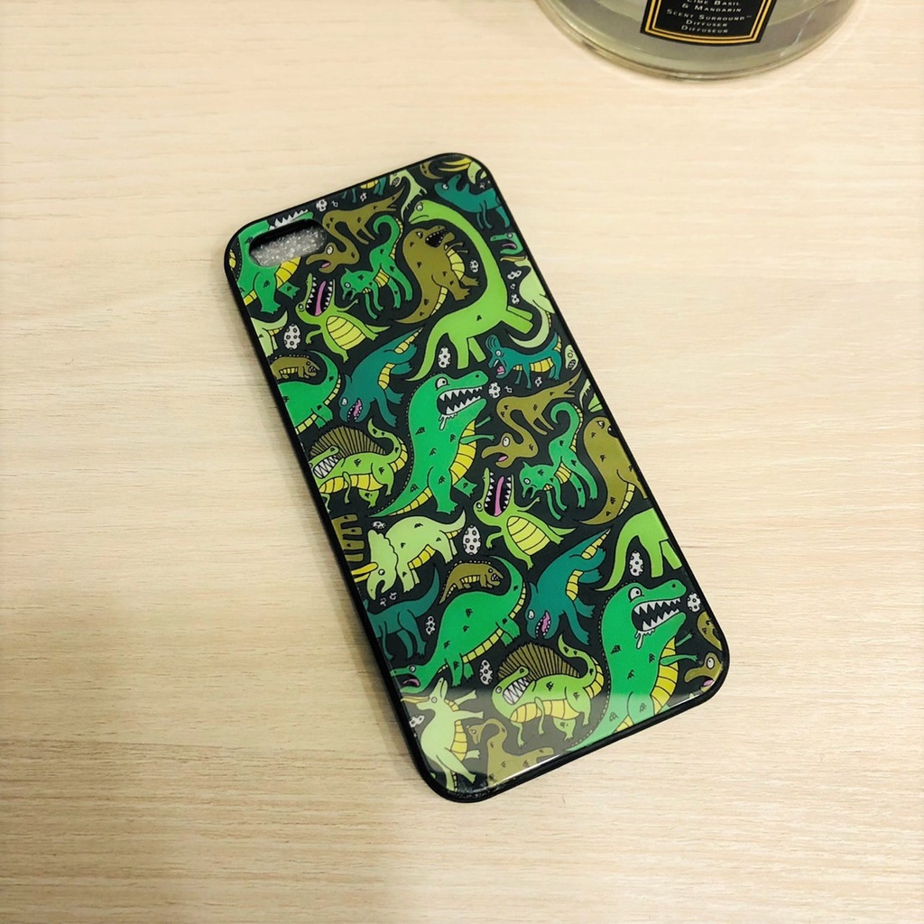 恐龍 綠色 iPhone 5 5s SE 玻璃殼 手機殼 現貨 特價 全新 只有一個