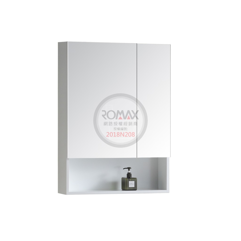 羅曼史衛浴ROMAX TW-627鋼琴烤漆防水浴室雙開門置物鏡櫃