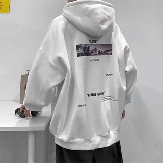 【UM】韓版刷毛連帽印花大學T 情侶裝流行刷毛款男潮版港風寬鬆版 帽T 大學T 印花T 連帽長T 長袖上衣 GCK140
