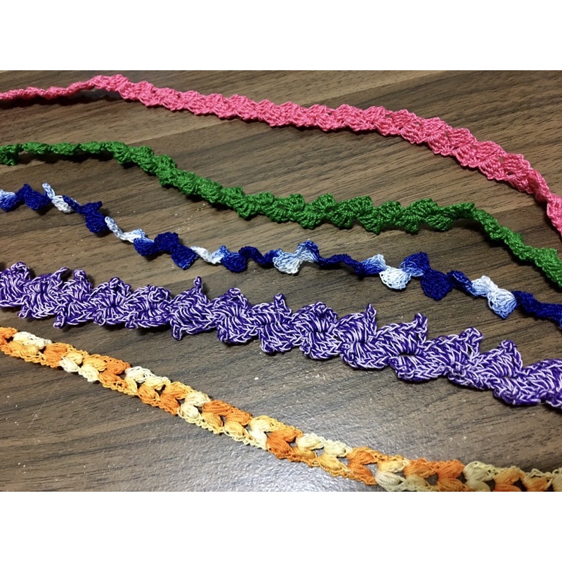 （全新。原創。手作）日本棉線鉤針編織口罩、手機掛帶、證件掛帶。現貨-桃紅、漸層藍、薰衣草紫～（粉橘—售完）