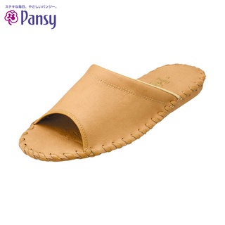 【PANSY】日本 經典款 女室內拖鞋 駝色 9505