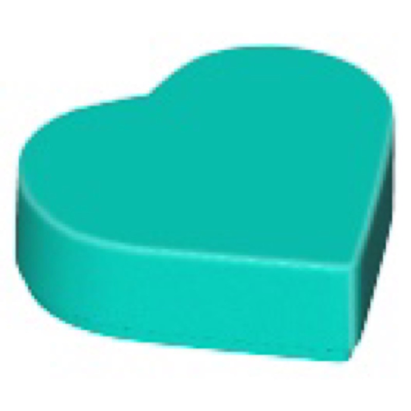 樂高 LEGO 心 心型 Heart 愛心 1x1 平滑磚 Dark Turquoise（39739 80012）