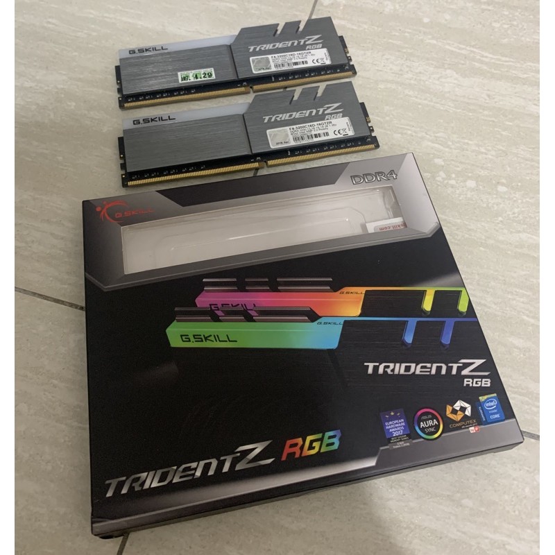 二手 芝奇 幻光戟 DDR4-3200 8G*2 記憶體 G.SKILL TRIDENT Z RGB