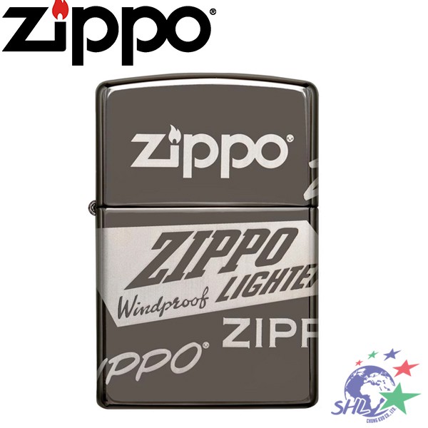 Zippo 美系經典打火機 - Logo Design 黑冰晶 4面雷刻 - 49051 / ZP630 【詮國】