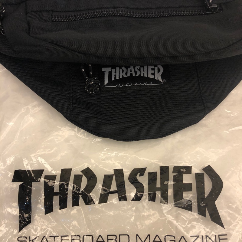 《全新商品》Thrasher黑色尼龍腰包 斜背包