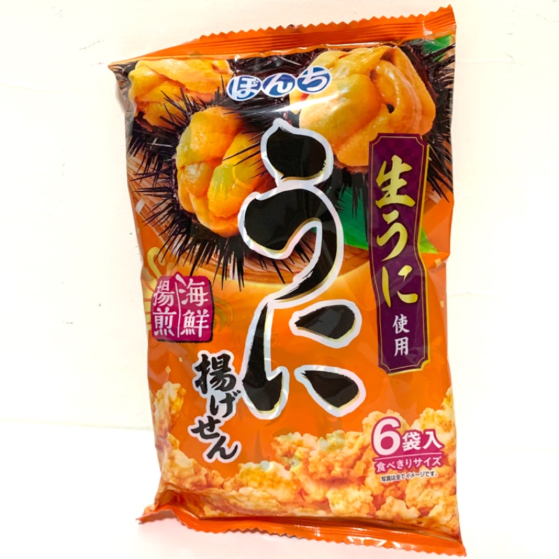 限量優惠 日本海鮮揚煎海膽風味小米果6包入