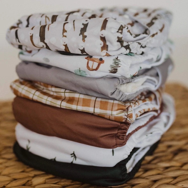 😀ouioui環保布尿布😊Nora’s Nursery 口袋式布尿布 ♥ 森林島嶼 ♥｜7褲送7墊｜送防水收納袋