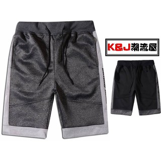 ★K&J★撞色剪接鬆緊帶束繩短褲/運動褲/慢跑褲 2色 【33258】 現貨