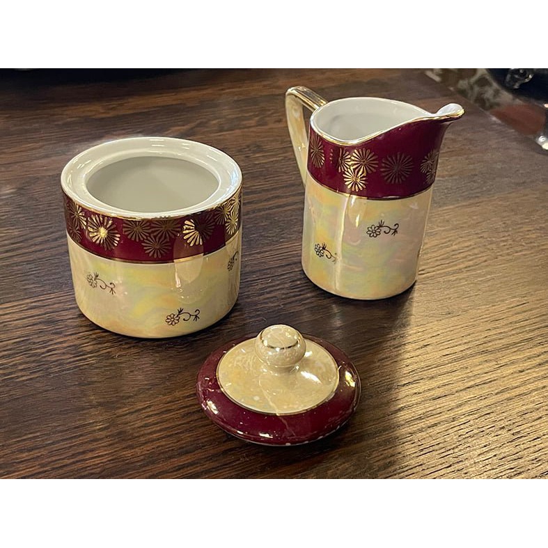 #19世紀 日本外銷歐洲談情說愛系列牛奶壺糖罐『一組2件』#522074