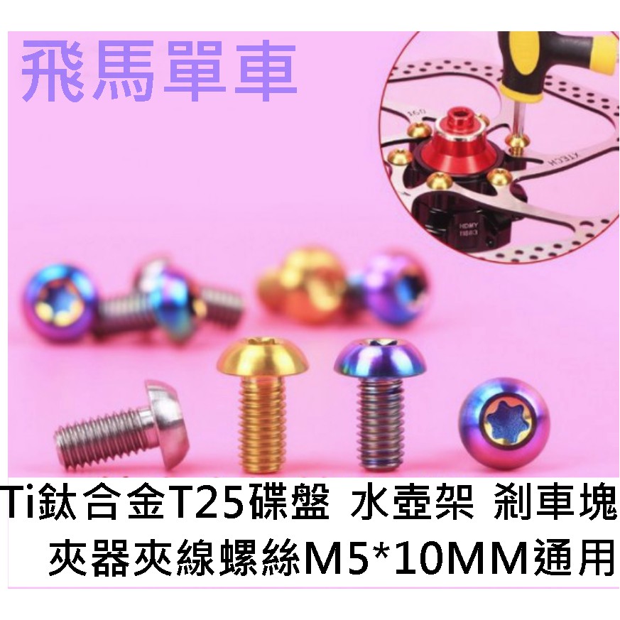 Ti TC4鈦合金M5*10mm鈦螺絲 碟盤螺絲 水壺架螺絲 剎車塊螺絲 夾器夾線螺絲 非64鈦Ti6AL4V，32鈦