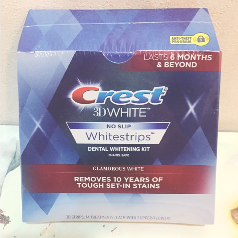美國購買～Crest 3D(glamorous white)牙齒美白貼片～1盒