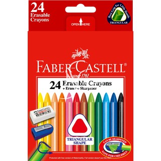 【輝柏 Faber-Castell】三角擦擦蠟筆 12/24色