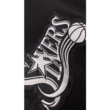 NBA費城76人隊Allen Iverson黑色球衣短T球員版AU44L號