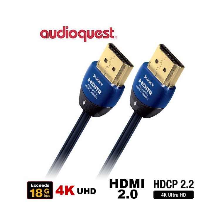 Audioquest HDMI Slinky 極細高品質傳輸線(2.0m) 4K 3D
