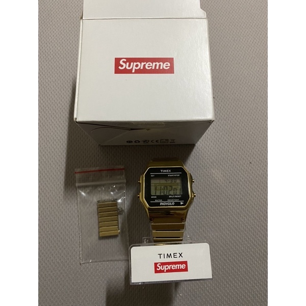 Supreme x timex 金色 手錶 聯名錶