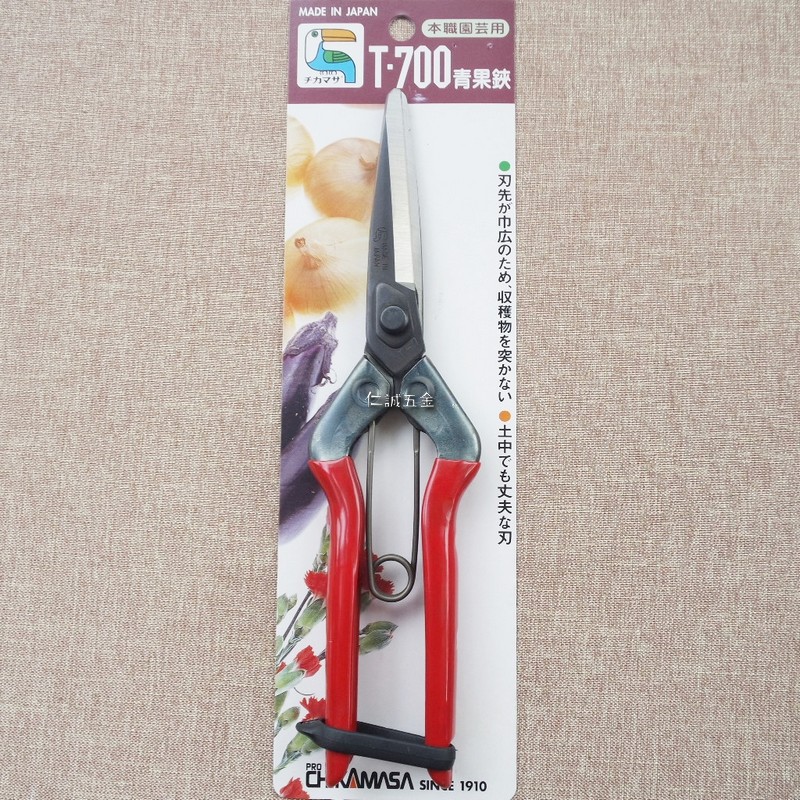 「仁誠五金」附發票 CHIKAMASA 近正 T-700 青果鋏 日本製 火龍果剪刀 T-7 高級炭素刃物工具鋼紅龍果剪
