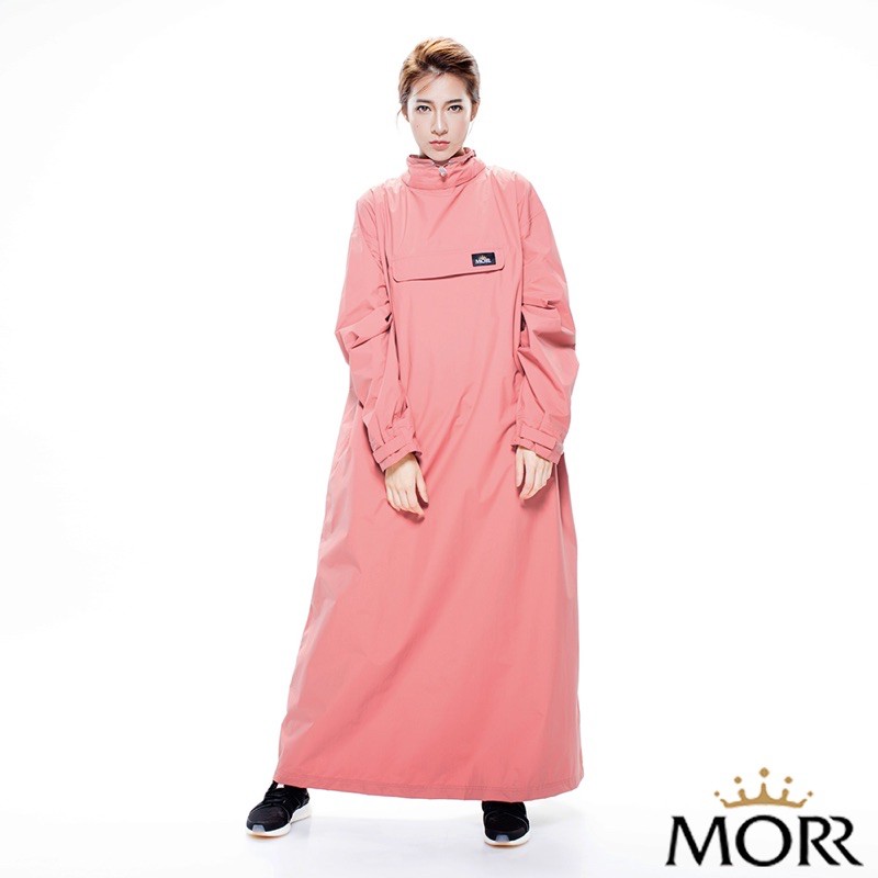 MORR 反穿 連身 雨衣 機能 風衣 環保 外套 殷磚紅 M號