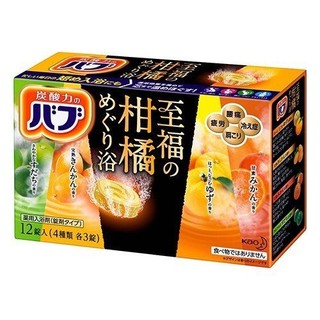 ＊微風小舖＊日本 花王 KAO BUB 至福柑橘浴泡澡錠 12錠入(4種香味) 溫泉錠 入浴劑~可超取付款 可刷卡