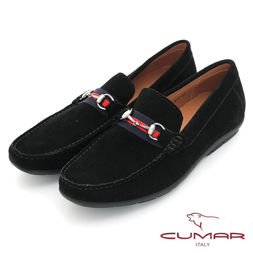 【CUMAR】時尚樂活 經典造型真皮帆船鞋 - 黑色