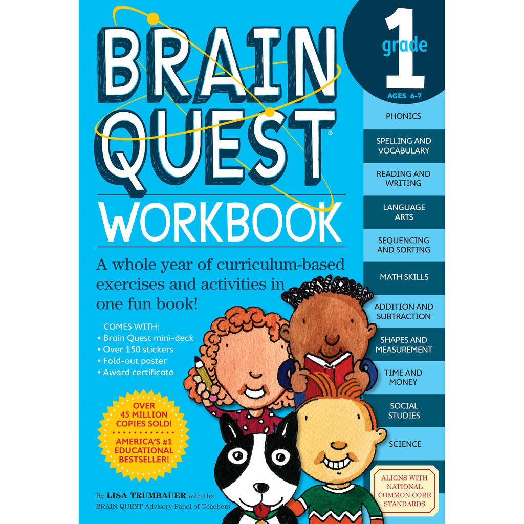 【08050703】美國 Brain Quest Workbook 學齡兒童英文學習練習書 習題本 小學一年級