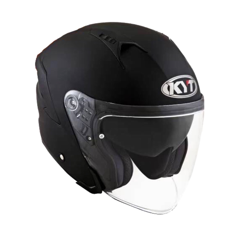 KYT 安全帽 NFJ 素色 消光黑 半罩 3/4 雙鏡片 抗UV 內襯全可拆洗《比帽王》