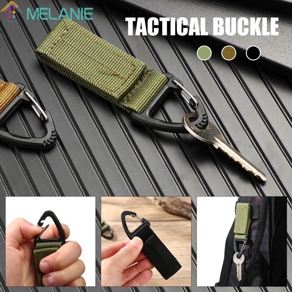 多功能織帶登山扣掛鉤 MOLLE 系統, 用於 4cm 以下織帶的強力彈簧扣戶外露營登山水壺扣迷你鑰匙扣