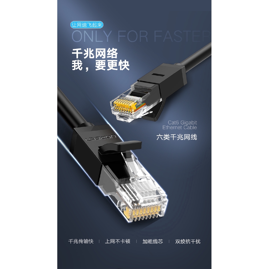 绿联六类千兆网线6类成品电脑室外网络线1 2 5 8 10 15 30 100米 蝦皮購物
