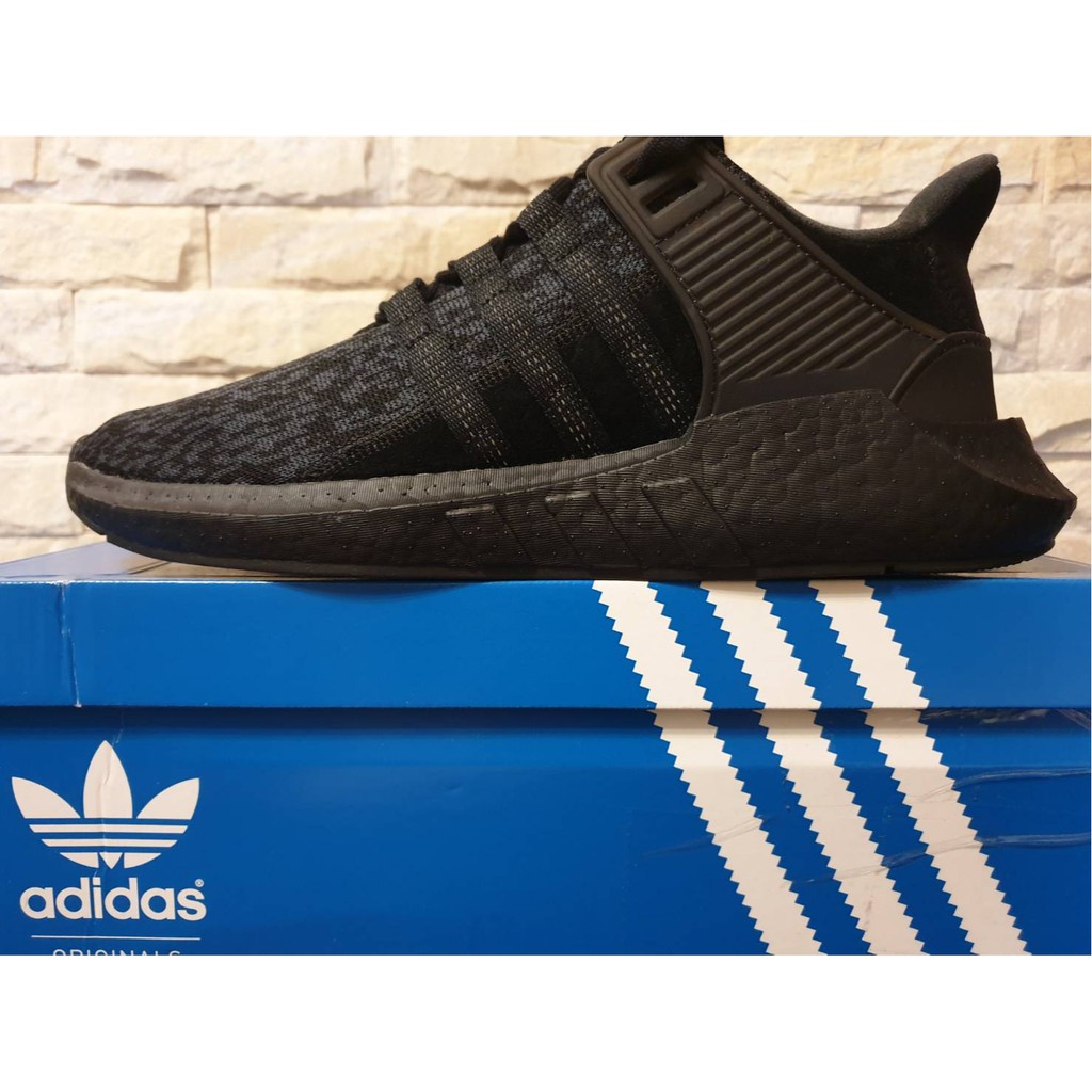 (免運) (US12) (全新) Adidas EQT Boost 93/17 全黑底 BY9512 黑武士