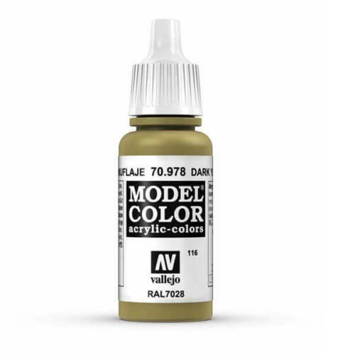 Acrylicos Vallejo AV水漆 模型色彩 Model Color 116 70978 暗黃色 17ml